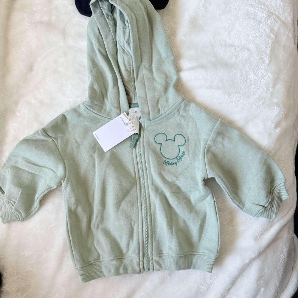H&M Green Mickey Mouse Sweatshirt Hoodie